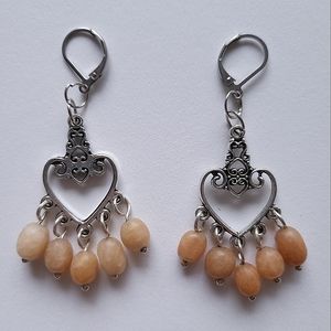New Boho Vintage Heart Dangle Earrings